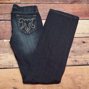 MEK DNM Denim Jeans Bootcut Sz 26/34 Distressed